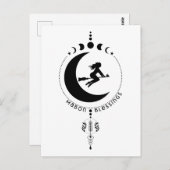 マボン恵み、魔女、月、小麦 ポストカード (正面/裏面)