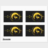 マボン恵み、魔女、月、小麦 長方形シール (シート)