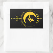 マボン恵み、魔女、月、小麦 長方形シール (バッグ)