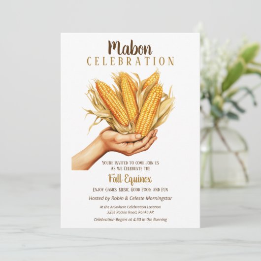 マボン秋カニオンハーベストコーンブーケ 招待状 (スタンド正面)