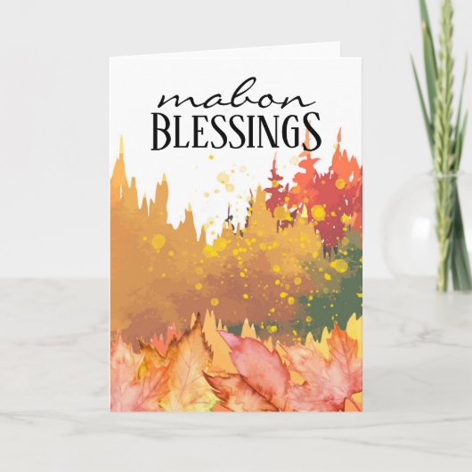 マボン秋分の秋木と離れウィッカ シーズンカード (正面)