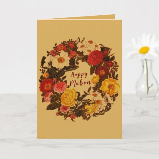 マボン秋分リースオン秋金ゴールド カード (小さな植物)