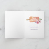 ママあなたはザクール&スウィートテスト |氷のポップ・アートのフローラ カード (内部)