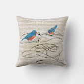 ママあなたはザ最高のミュージカルブルーバード クッション (裏面)