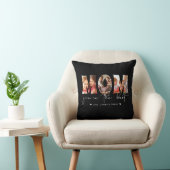 ママあなたは最高の引用文黒写真コラージュ クッション (椅子)