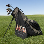 ママあなたは最高の引用文黒写真コラージュ ゴルフタオル (グリーン)