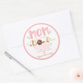 ママあなたは爆弾熱ココア爆弾ママの日 ラウンドシール (封筒)