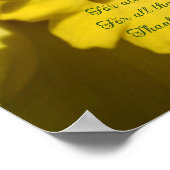 ママありがとう水仙の花を愛パーソナライズされたする ポスター (角)