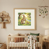 ママうさぎと赤ちゃんの寝室 ポスター