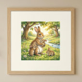 ママうさぎと赤ちゃんの寝室 ポスター