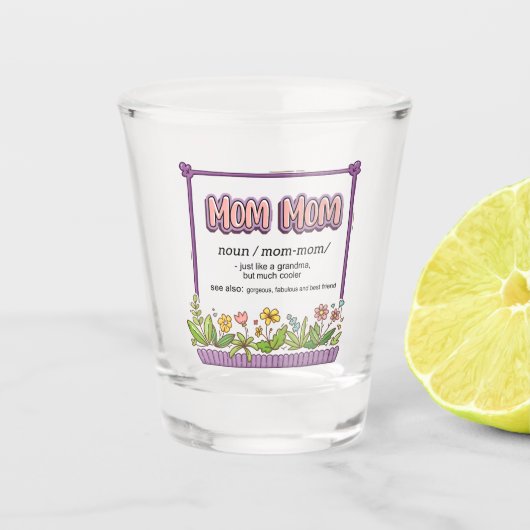 ママおばあちゃんみたいにクールだ ショットグラス (正面)