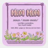 ママおばあちゃんみたいにクールだ スクエアシール (正面)