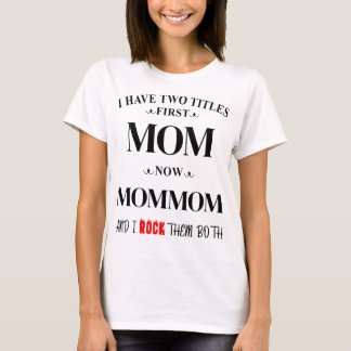 ママおばあちゃん2本パーソナライズされた持って Tシャツ