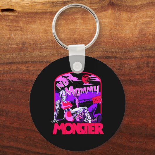 ママおもしろいじゃないよ私はモンスタートレーニングボディビル キーホルダー (正面)