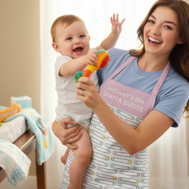 ママおもしろいのオムツの仕事新しい親エプロン エプロン