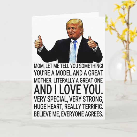 ママおもしろいカード用トランプ誕生日カード カード (黄色い花)