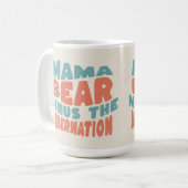 ママおもしろいギフトママは冬眠を引いたママ コーヒーマグカップ (正面左)