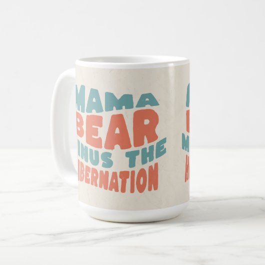 ママおもしろいギフトママは冬眠を引いたママ コーヒーマグカップ (正面左)