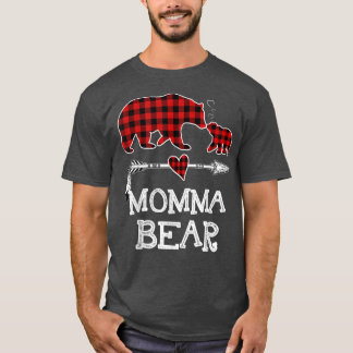 ママおもしろいベアマッチングファミリークリスマスベアレ Tシャツ