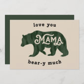 ママおもしろいベア母の日 シーズンカード (正面/裏面)