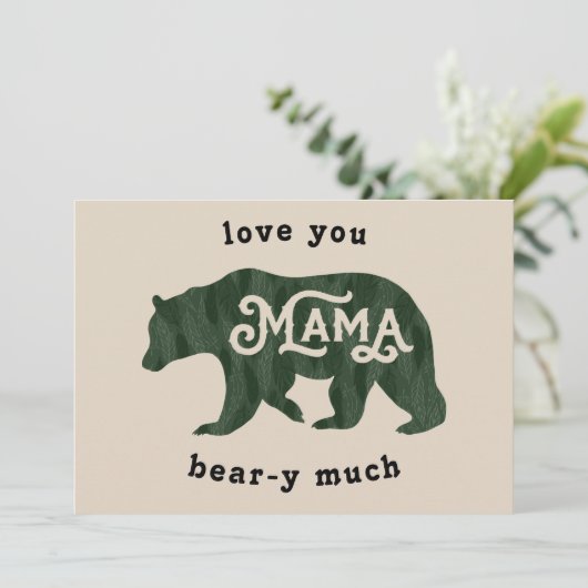 ママおもしろいベア母の日 シーズンカード (スタンド正面)