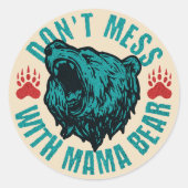 ママおもしろいベア混乱しない/マママグリーングローリング ラウンドシール (正面)