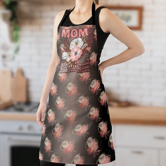 ママおもしろい引用文オールオーバープリント エプロン