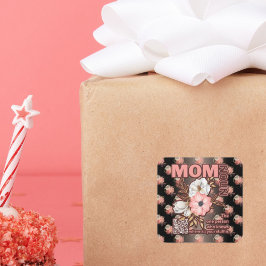 ママおもしろい引用文オールオーバープリント スクエアシール