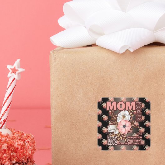 ママおもしろい引用文オールオーバープリント スクエアシール