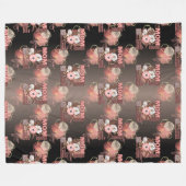 ママおもしろい引用文オールオーバープリント フリースブランケット (正面(横))