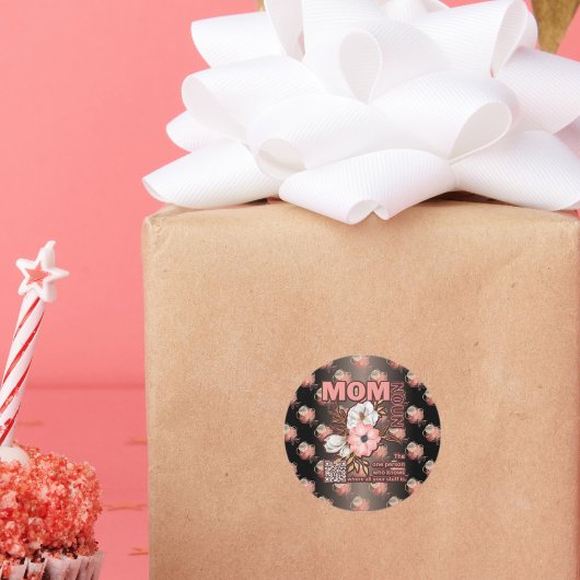 ママおもしろい引用文オールオーバープリント ラウンドシール