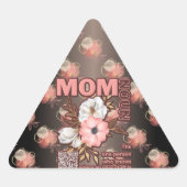 ママおもしろい引用文オールオーバープリント 三角形シール (正面)