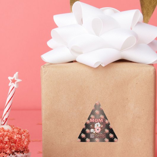 ママおもしろい引用文オールオーバープリント 三角形シール