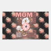 ママおもしろい引用文オールオーバープリント 長方形シール (正面)