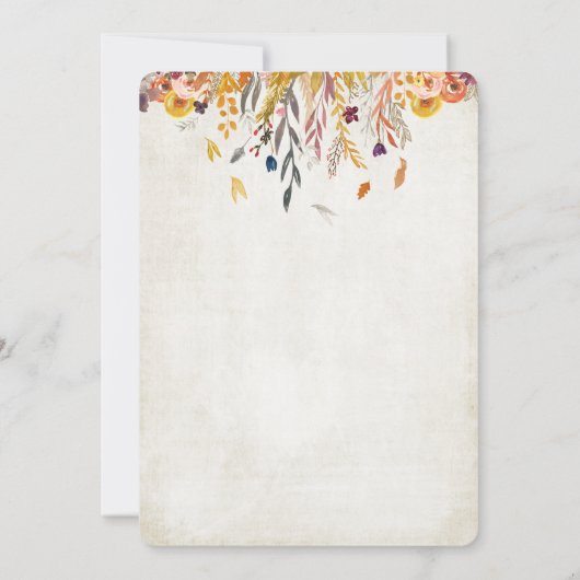 ママおよびシカの紅葉のベビーシャワーの招待状 招待状 (裏面)