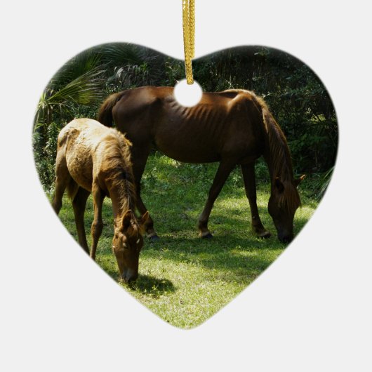 ママおよびベビー セラミックオーナメント (正面)