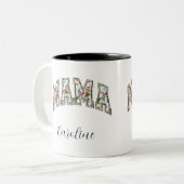 ママお前はコ最高のーヒモダンーマグだ ツートーンマグカップ (正面左)