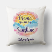 ママお前は俺の太陽だ | 可愛くて感傷的なママ クッション (裏面)