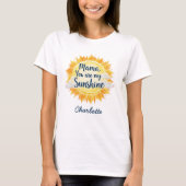 ママお前は俺の太陽だ | 心のこもった母の日 Tシャツ (正面)