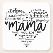 ママお前 スクエアペーパーコースター (正面)