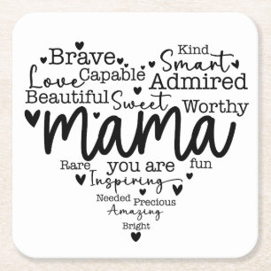 ママお前 スクエアペーパーコースター