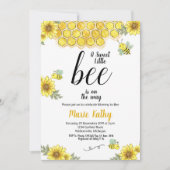 ママからビーへのベビーシャワーの招待 招待状 (正面)