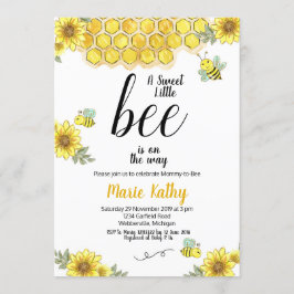 ママからビーへのベビーシャワーの招待 招待状