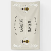 ママからビーニュートラルベイビーシャワーのサインのバナーのサイン 横断幕 (縦)