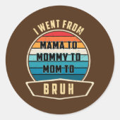 ママからママにママからブルシュに行った女性 ラウンドシール (正面)