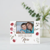 ママから子供へお誕生日おめでとう ポストカード (スタンド正面)