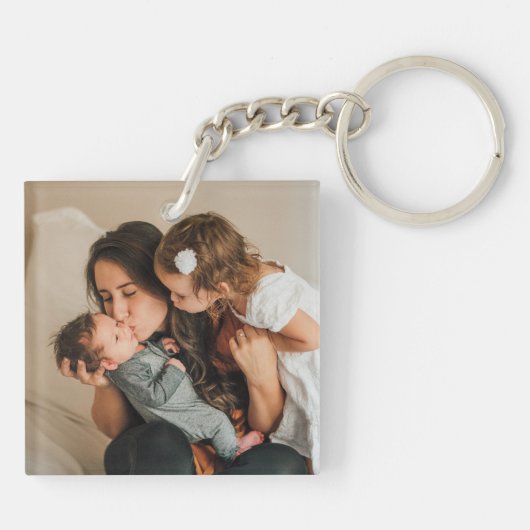 ママから私たちへあなたは世界の写真 キーホルダー (裏面)