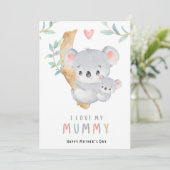 ママかわいいお母さんデイカード |愛らしいママ 招待状 (スタンド正面)