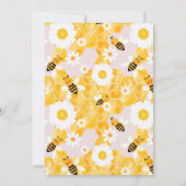 ママかわいいのデイジーのまわりに赤ちゃんシャワー 招待状 (裏面)