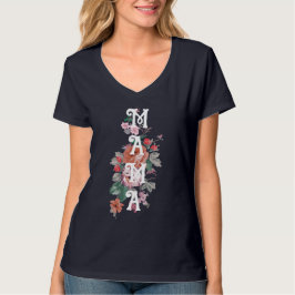 ママかわいいフローラお母さん Tシャツ